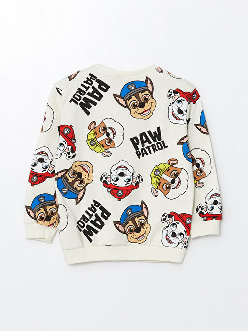 Bisiklet Yaka Paw Patrol Bask?l? Erkek ?ocuk Sweatshirt ve E?ofman Alt 2li Tak?m