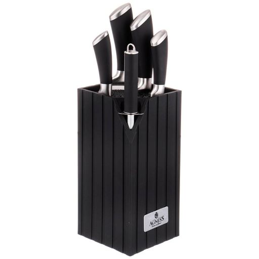 ПОДСТАВКА ДЛЯ НОЖЕЙ AGNESS BEST УНИВЕРСАЛЬНАЯ, 12X12X23 СМ