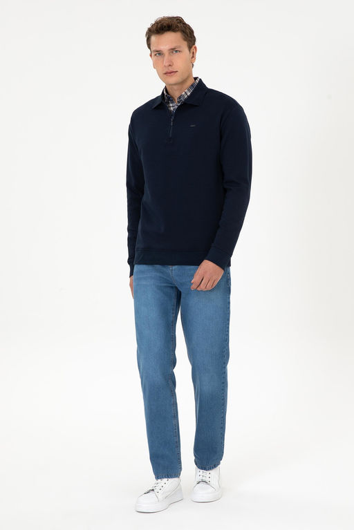 Erkek Lacivert Sweatshirt