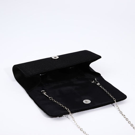 Сумка-клатч на магните, длинная цепь, цвет чёрный - Simaland фото 5
