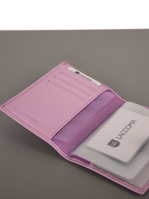 LACCOMA обложка для авто документов LA-3090-фиолетовый натуральная кожа  фото 5