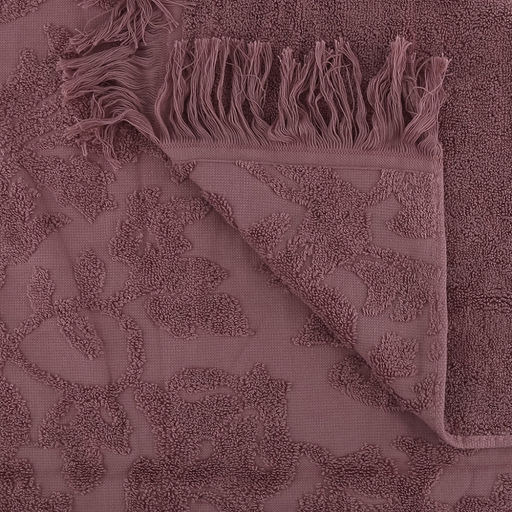 Полотенце махровое "Королевский шик" 90х180см, хлопок 100%, с бахромой, бордовый (Китай)