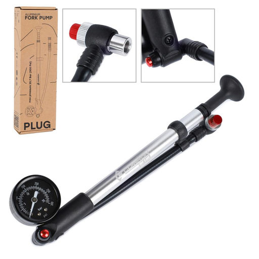 Велонасос для MTB вилок COMIRON PLUG, алюминиевый цилиндр, пластиковая ручка, Presta-Schrader, 20,7 бар (300 Psi). /уп 30 - Галеонтрейд фото 13