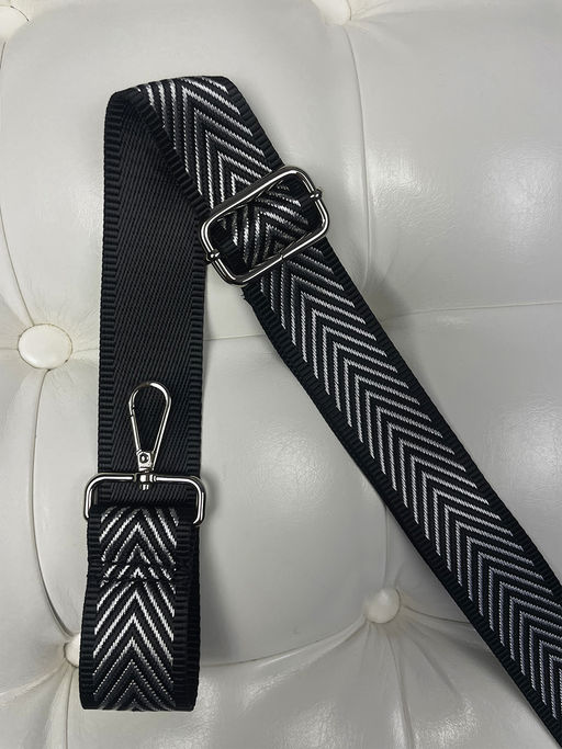 LACCOMA ремень 1000-22-3,8-елка-черный/серебро полиэстр