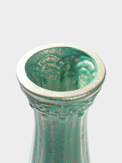 Ваза напольная керамика "Боно" талия, 59х13 см, бирюзовый