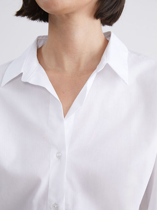 D???k Omuzlu Oversize Kad?n G?mlek