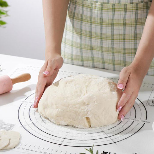 Коврик для выпечки и раскатки теста с разметкой KONFINETTA, армированный, силикон, 40×50 см, 0.44 мм, чёрный