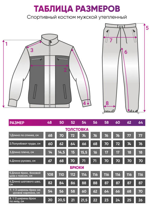 Спортивный костюм утепленный С НАЧЕСОМ «барашек» - Relay фото 13