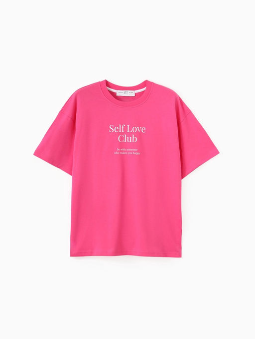 Футболка женская MIST Selflove, розовая, размер S (42-44)