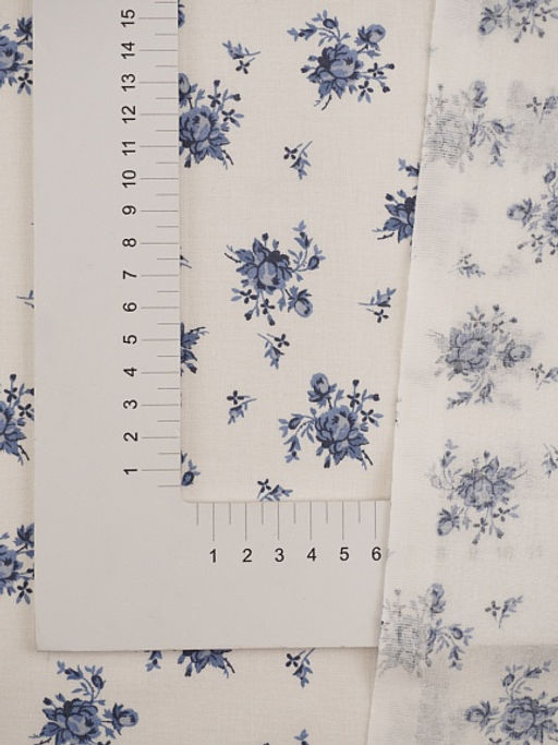 Перкаль "Клара" цв.синий, ш.1.5м, хлопок-100%, 100гр/м.кв