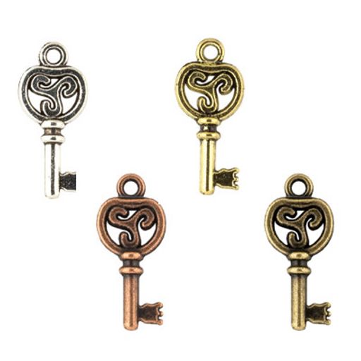 Zlatka Подвеска MFP-10 ключ 10 шт 01 под античное серебро  фото 4