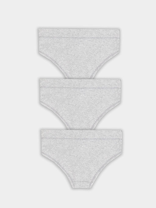 Трусы слипы женские серые в наборе, 3 шт