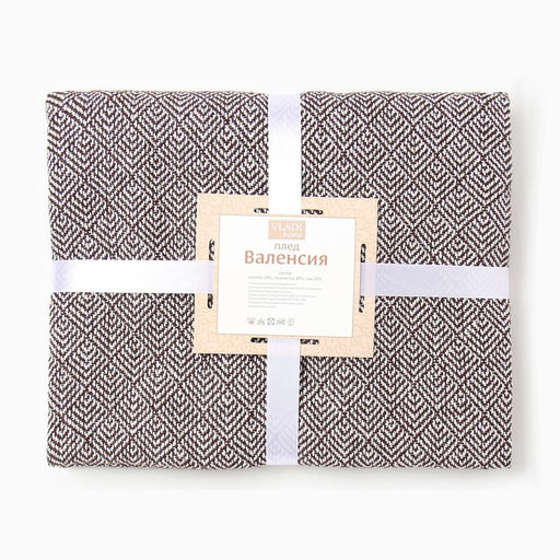 Плед Валенсия 140х200см, 13/BOUCLE, бел/дым, хл 50%, пэ 30%, пан 20% - Влади фото 5