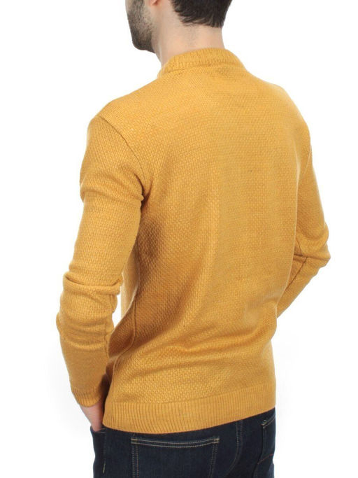L632 YELLOW Джемпер мужской (100% шерсть) - Fashion фото 4