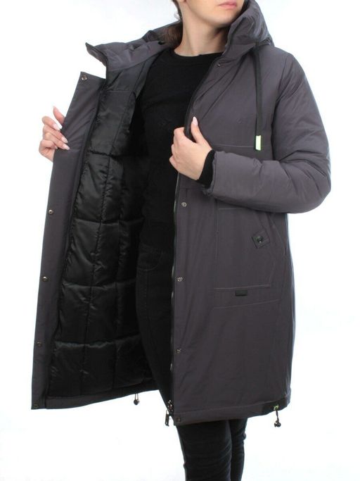 21-963 DK. GRAY Куртка зимняя женская (200 гр. холлофайбер)