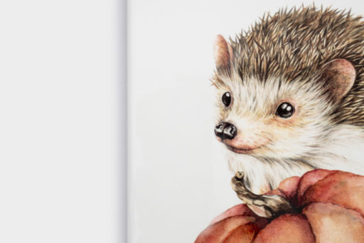 Подставка под горячее, 24х17 см, керамика/пробка, белая, Еж Autumn forest - Anna lafarg фото 4