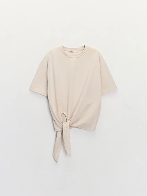 Футболка из хлопка с узлом ZR2605023409-62 / Zarina  фото 11