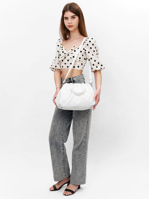 LACCOMA сумка Роза-Л815-белый эко кожа хлопок