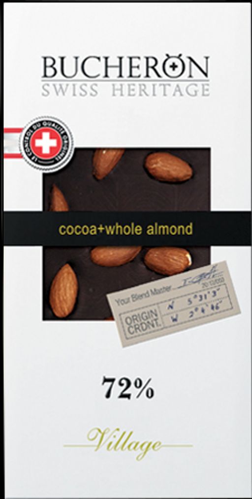 BUCHERON. Village. Горький с цельным миндалем 85 гр. карт.пачка