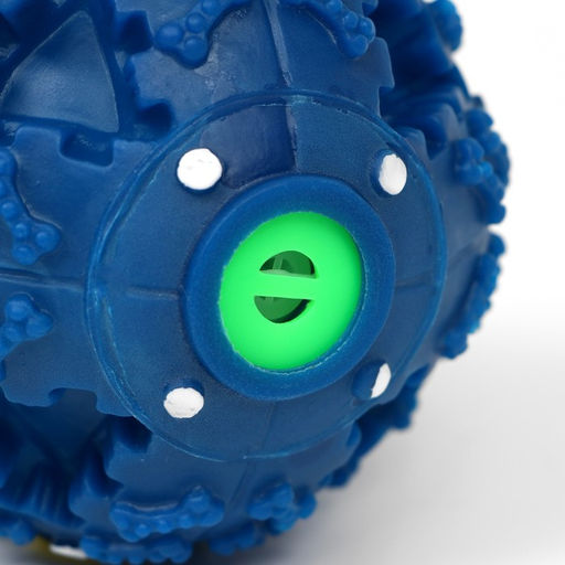 Квакающий мяч для собак большой, жёсткий, 9,5 см, тёмно-синий - Пижон фото 4