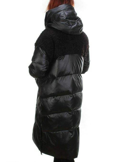 Y21636 BLACK Пальто женское зимнее MEIYEE (200 гр. холлофайбера) черное