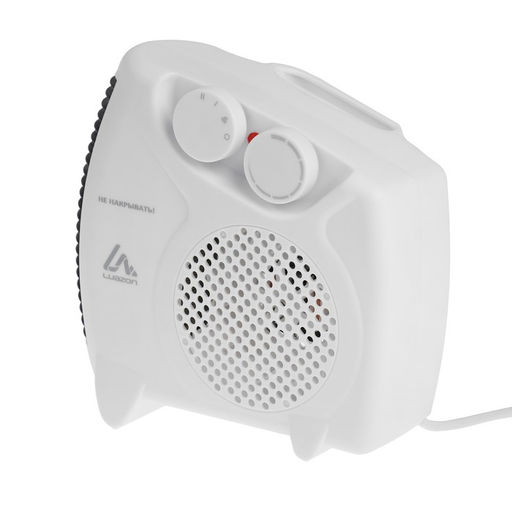 Тепловентилятор Luazon LTO-05, напольный, спиральный, 2000 Вт, 20 м², 2 режима, белый