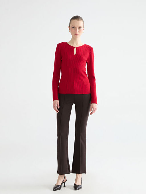 Bisiklet Yaka Kad?n Triko Kazak