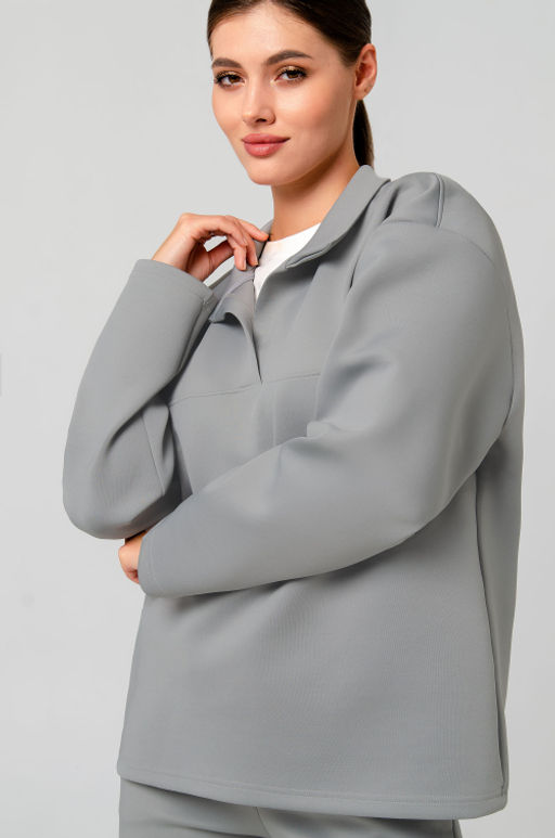 Арт. 2803 Костюм с брюками женский 48-54(4 шт) Цвет:серый - Калинка фото 7