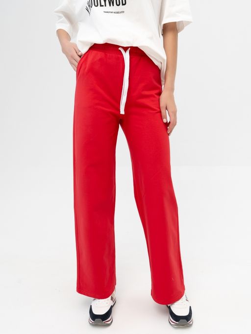 Брюки футер 2-х нитка пенье.арт.1076-3,красные - Binita фото 5