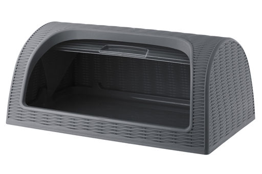 Хлебница 43*27*19 см "Элеганс" графитовая (модель 436)