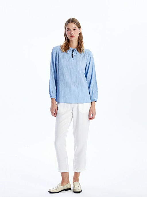 Ba?lamal? Yaka Dokulu Bluz