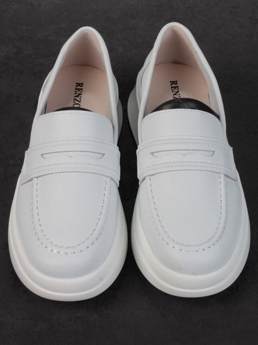 03-PDD171-1 WHITE Полуботинки женские (натуральная кожа)