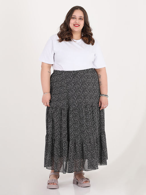 Юбка ярусная шифоновая - Almond фото 32