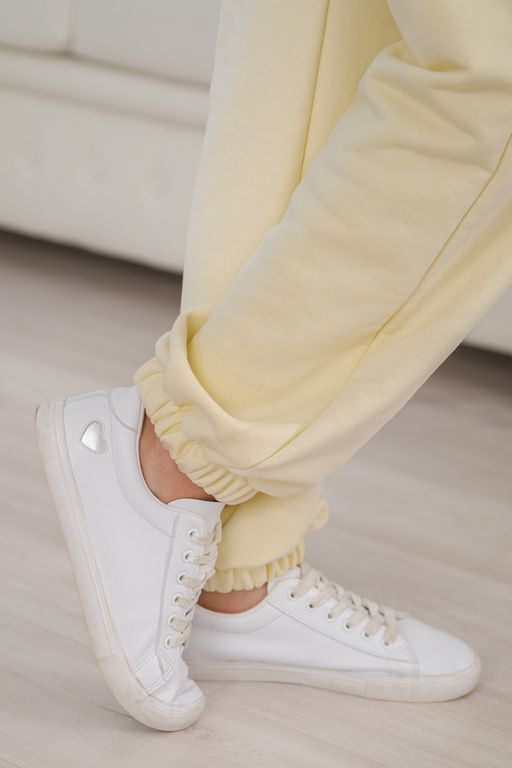 Брюки женские из футера петля Прогулка молоко - Амадэль фото 10