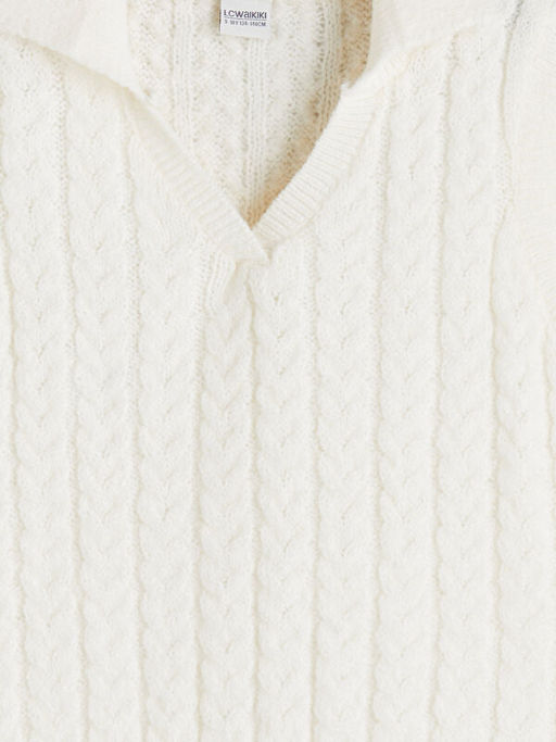 Polo Yaka K?z ?ocuk Triko S?veter