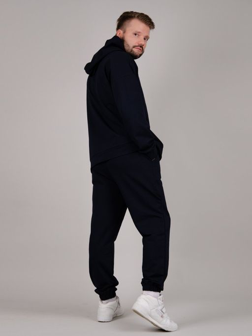 Костюм Денвер синий, футер с лайкрой - Малина фото 4