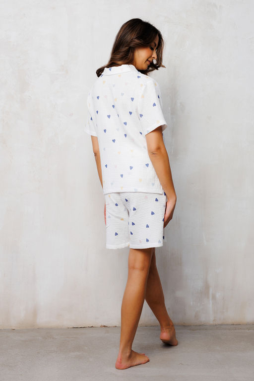 Пижама с шортами муслин 379