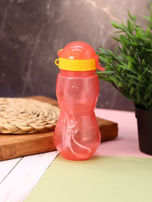 Бутылка "Fruit" с трубочкой, pink (400 ml)