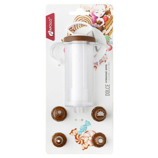 Кулинарный шприц с 4 насадками APOLLO Dolce Выпечка фото 6