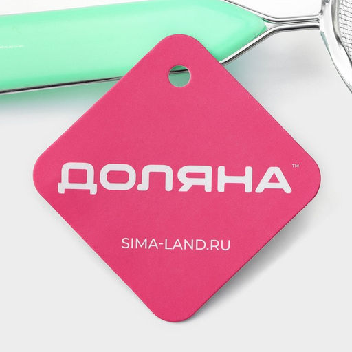 Сито для просеивания с ручкой Доляна «Хозяюшка», d=8.5 см, зелёное