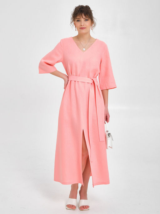 Льняное платье миди с вырезом сзади - Marchello marchellini фото 2