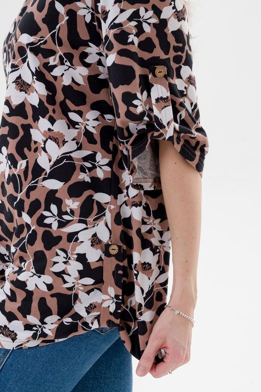 Туника женская из кулирки Полина цветок кофе - Амадэль фото 8