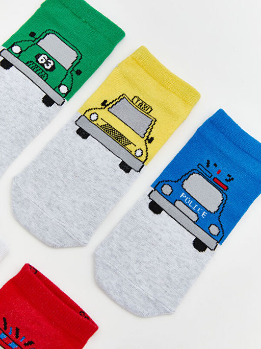 Desenli Erkek ?ocuk Patik ?orap 5li