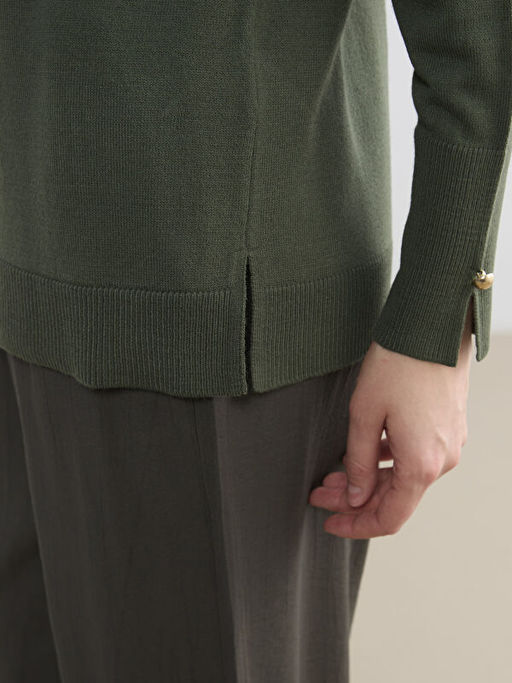 F?rf?rl? Dik Yaka Kad?n Triko Kazak