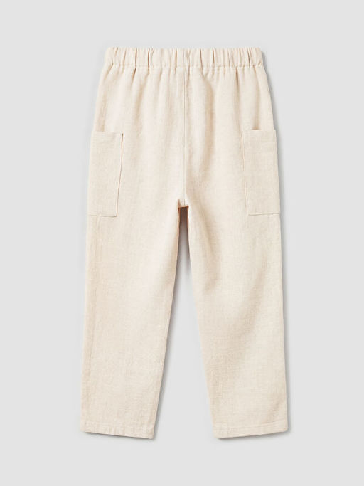 Erkek ?ocuk Keten Kar???ml? Kargo Pantolon