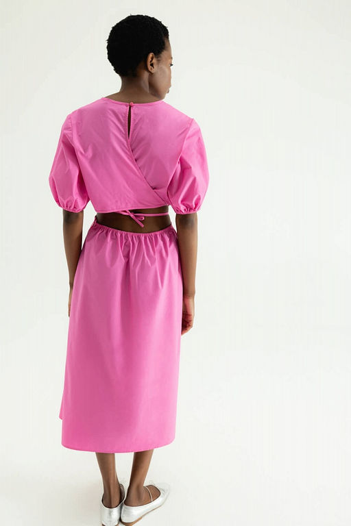 Ярко-розовое приталенное платье - Incity фото 5