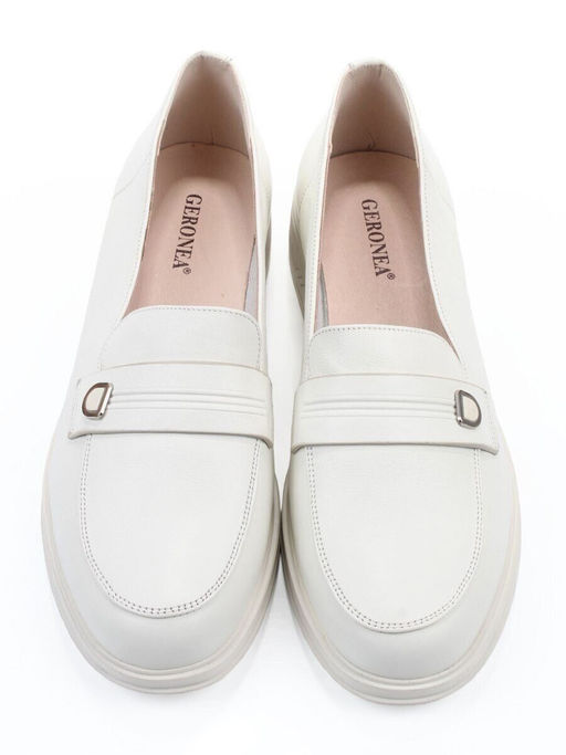 03-DEB2-3 MILK Лоферы женские (натуральная кожа)