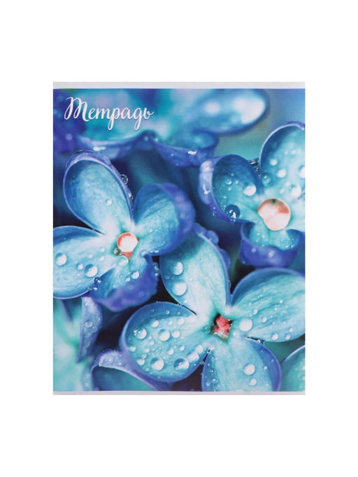 Набор тетрадей, 96 листов в клетку Calligrata "Цветы-1", серые листы, 4 штуки