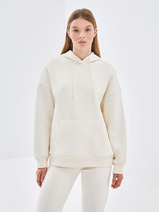 Oversize Kad?n Kal?n Hoodie
