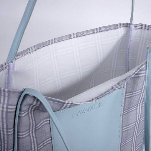 Сумка - шопер с нашивкой NAZAMOK серый, 40387 см  фото 9